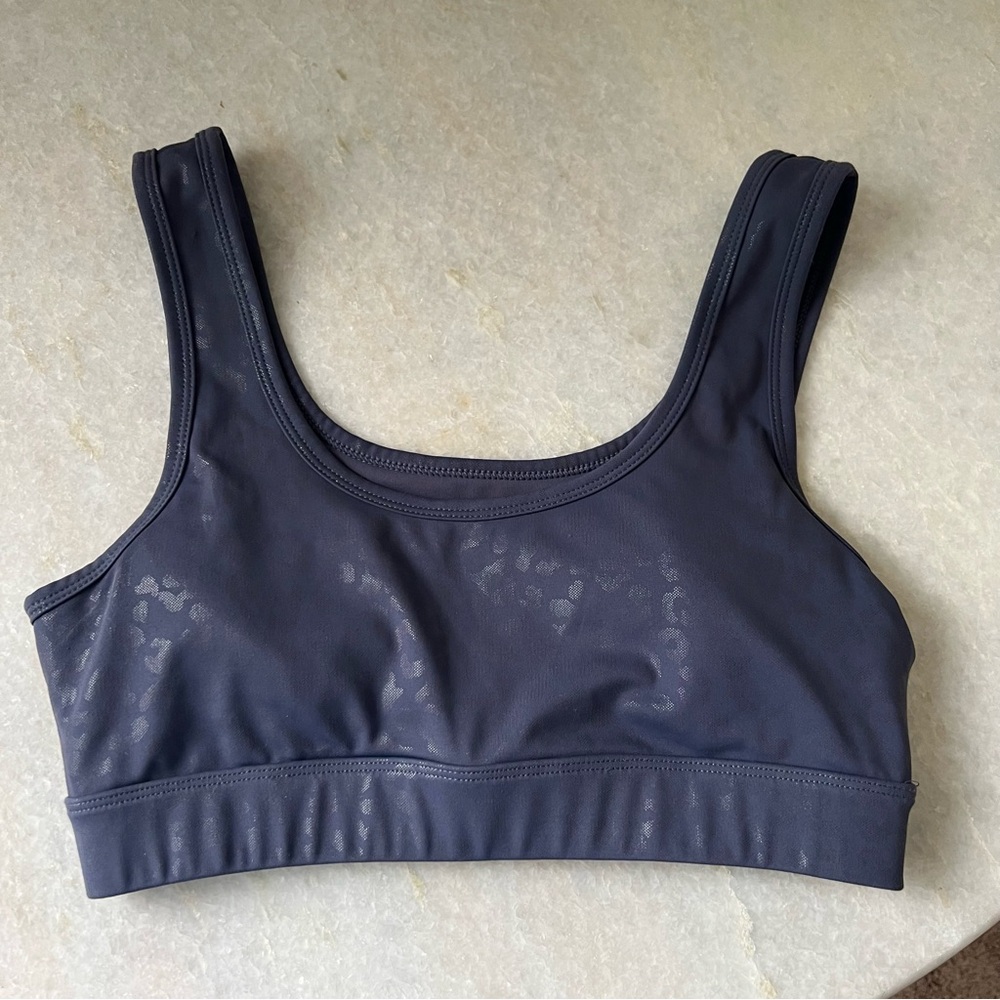 ZYIA Active Animal Print Blue Iridescent Sports Bra Size M
